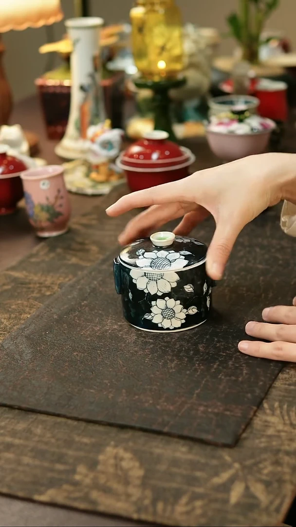 景德镇陶瓷杯碗柴烧多人