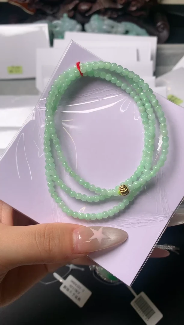 翡翠未镶嵌颈饰珠链