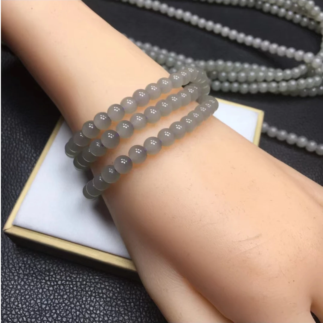 X-3685烟灰色天然玛瑙108珠手串