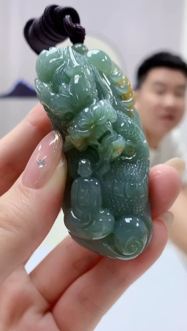 定制翡翠未镶嵌5028jw-毛货挂件61