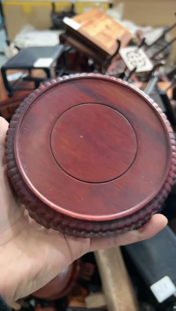 【闪购商品】木470瑕疵底座花架摆件处理