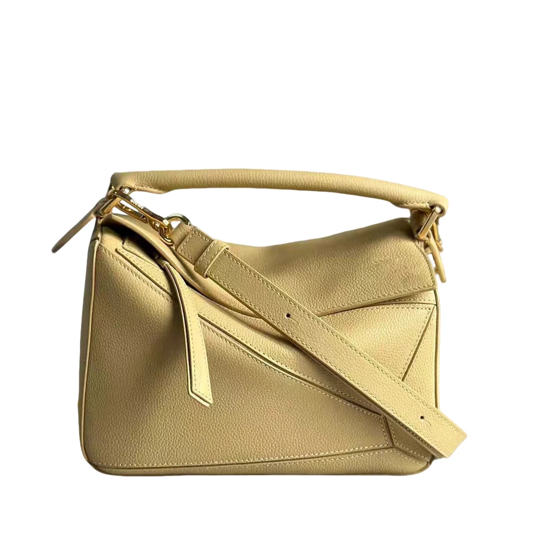 【晚晚真皮高定】2025爆款小众高级感单肩斜跨手提包Fc9622 小鸡黄