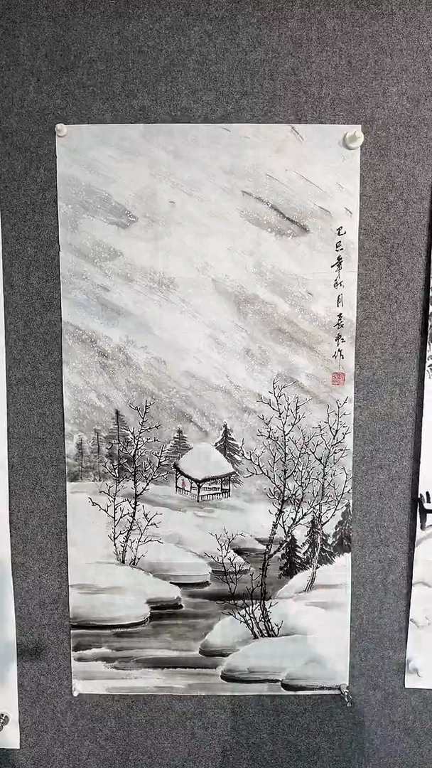 国画谢长虹老师三尺