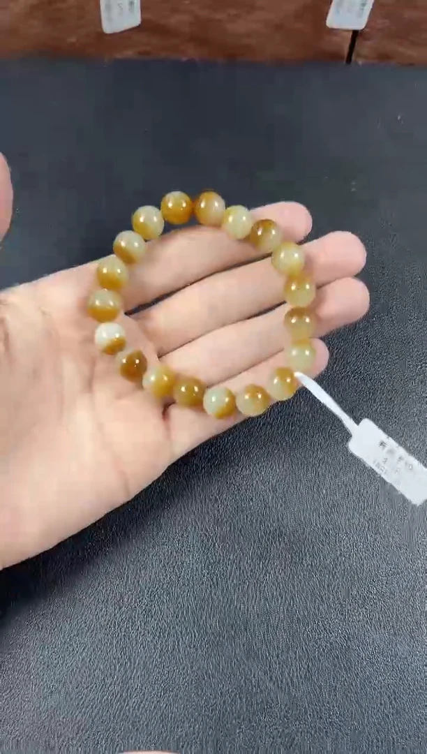 手串未镶嵌和田玉若羌微色差卡10手串