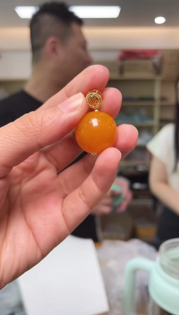 银S925镶嵌蜜蜡裸石（多样性单个发货）