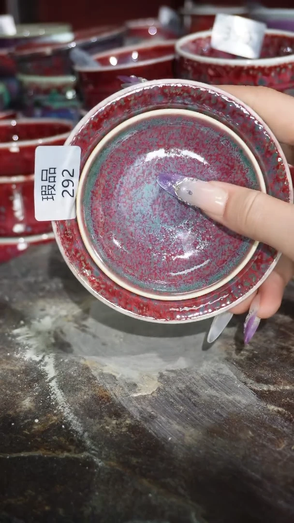 摆件陶精品窑变钧瓷茶器