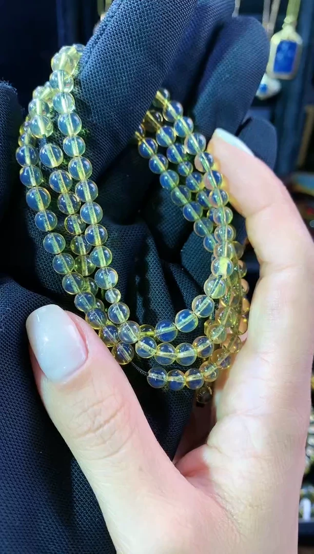 【闪购商品】琥珀珠宝奇石未镶嵌5MM高蓝108串