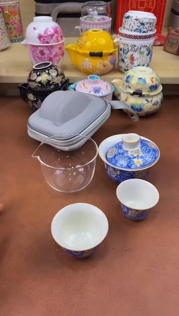 陶陶瓷茶具摆件旅行套组