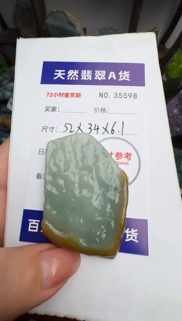 颈饰未镶嵌翡翠原石35598