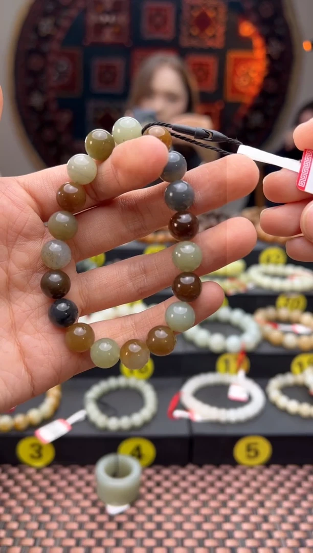 未镶嵌手串和田玉楼兰多宝手串卡10