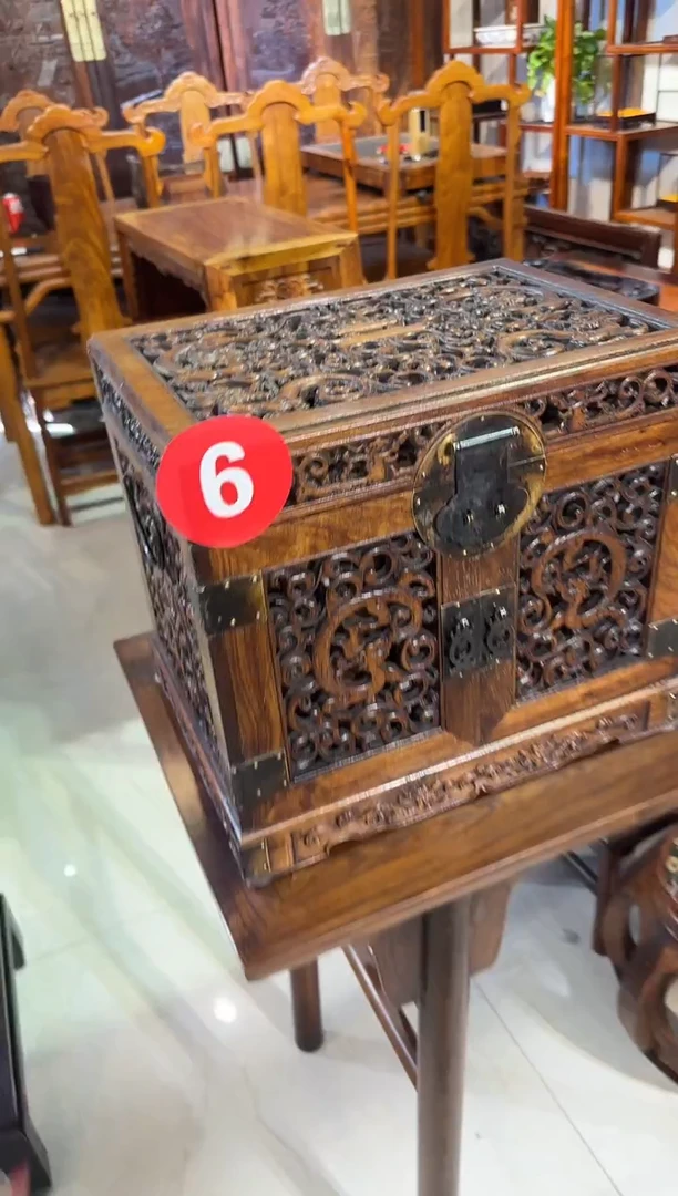 【闪购商品】木木艺黄花梨透雕官箱2980.888