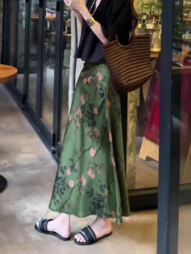 法式优雅长裙女2025秋季新款气质优雅小众百搭显瘦高级感垂感半裙
