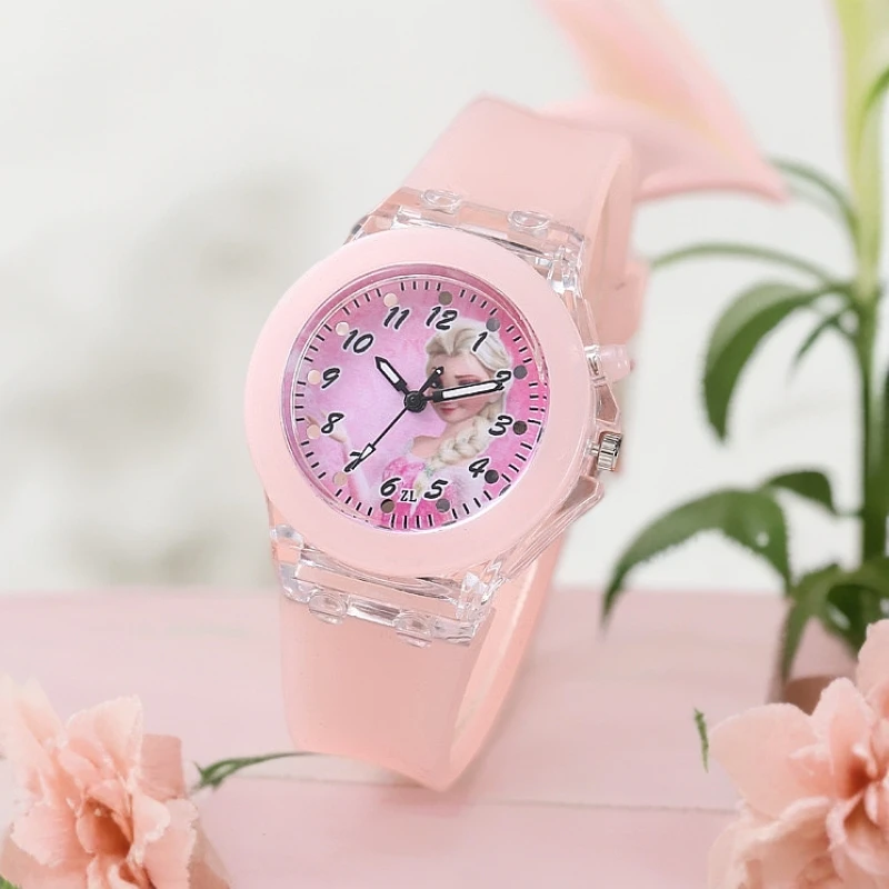 新款艾莎公主3岁-8岁儿童玩具手表儿童礼物苏菲亚女孩发光手表