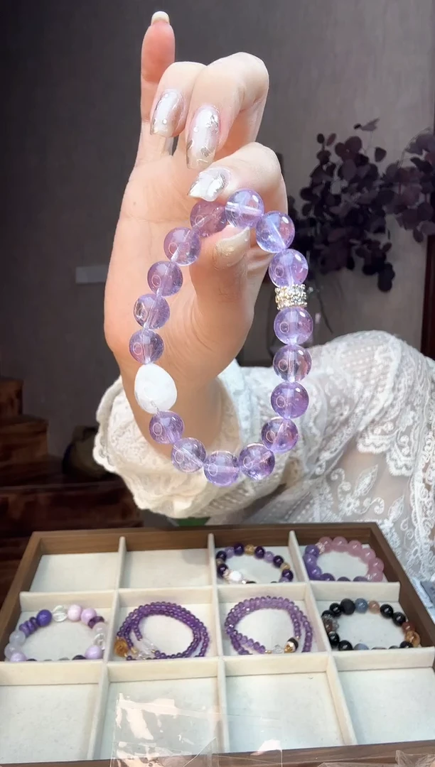 银S925镶嵌手链水晶水晶手串