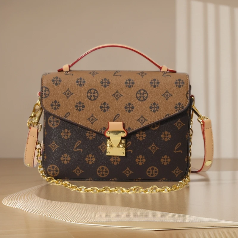 LouisTniano路易天奴正品邮差包轻奢简约风百搭印花通勤百搭挎包