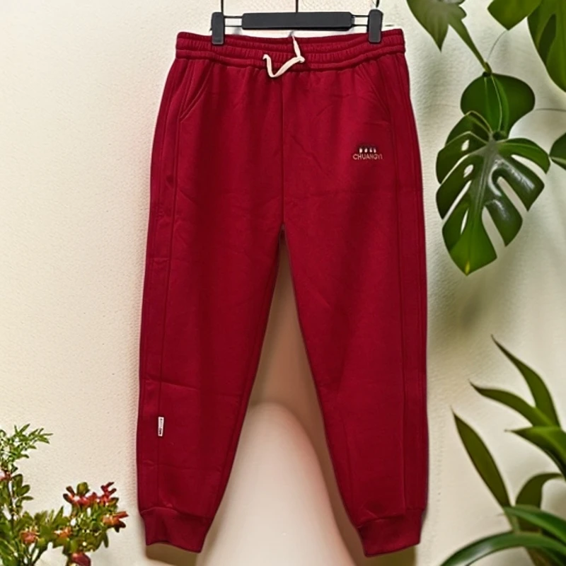 190-220斤 裤长92 品质刺绣宝宝绒休闲裤