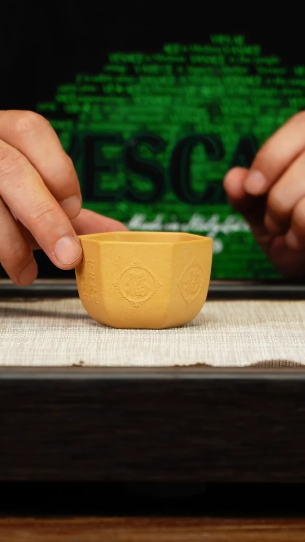 茶壶紫砂黄金段刻绘六方