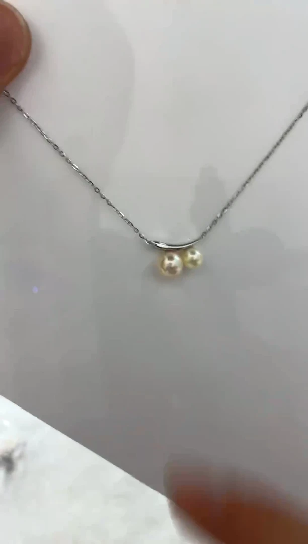 颈饰银S925镶嵌海水珍珠78