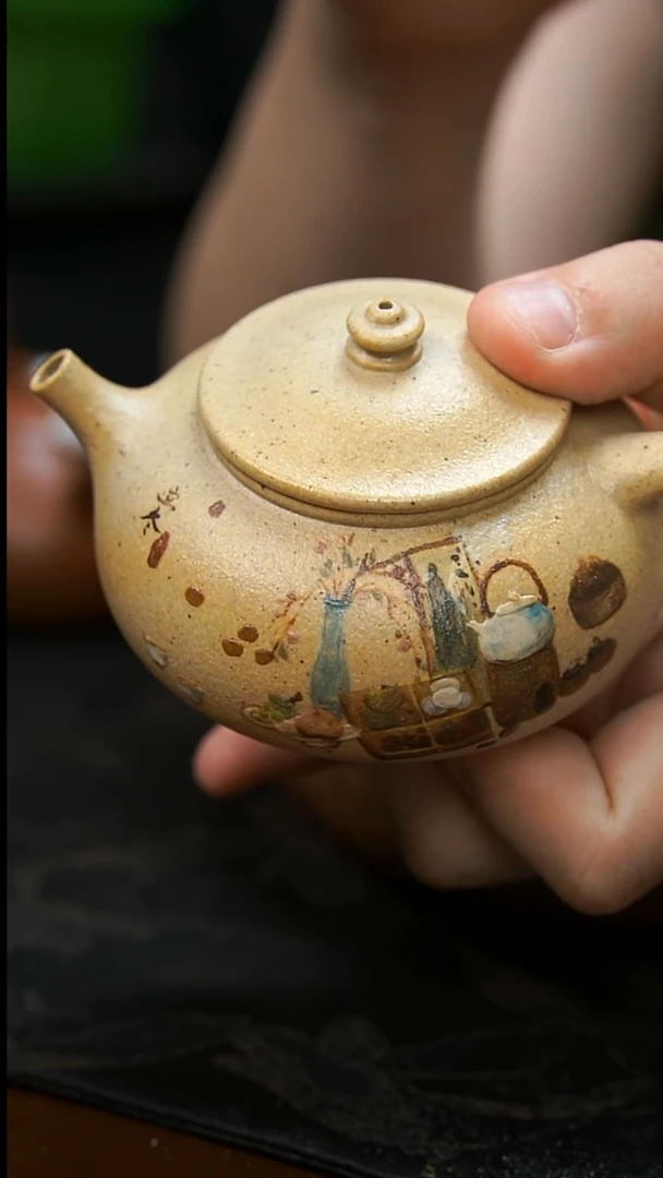 茶壶紫砂柴烧清供壶