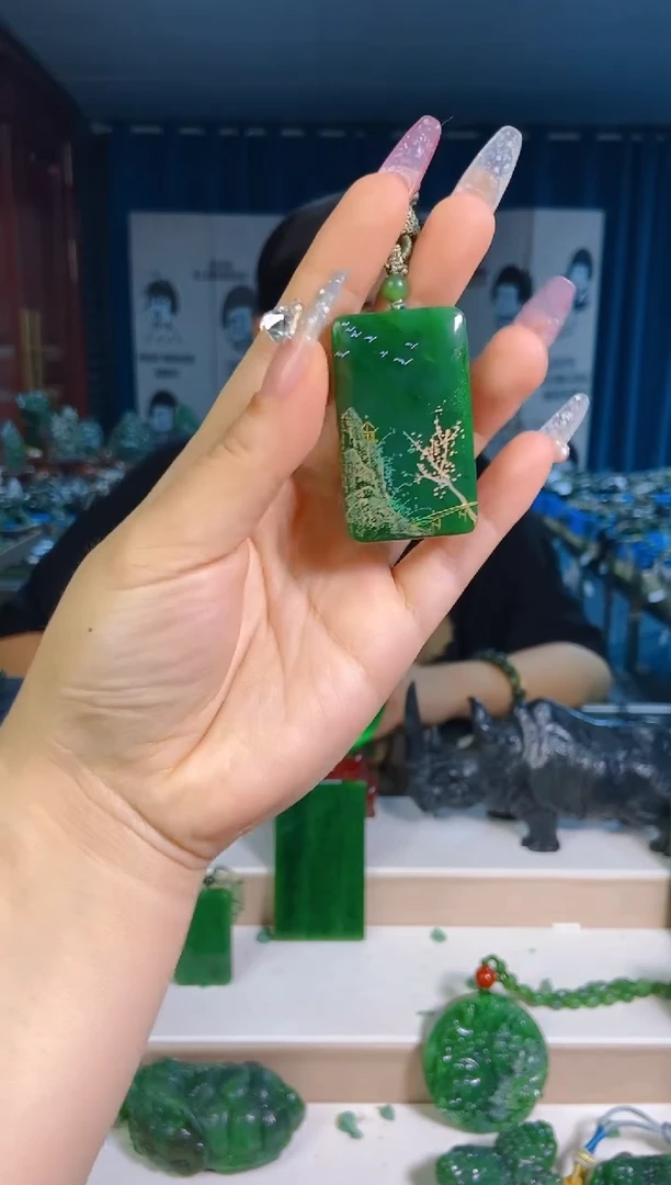 和田玉未镶嵌挂件1