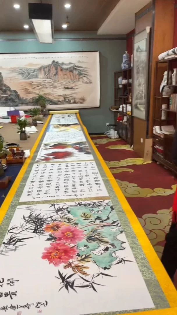 【闪购商品】书法书画合作金卷作品