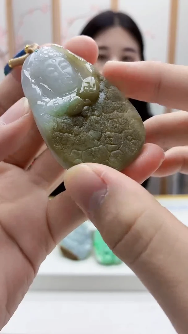 未镶嵌定制翡翠4812bb-毛货挂件49