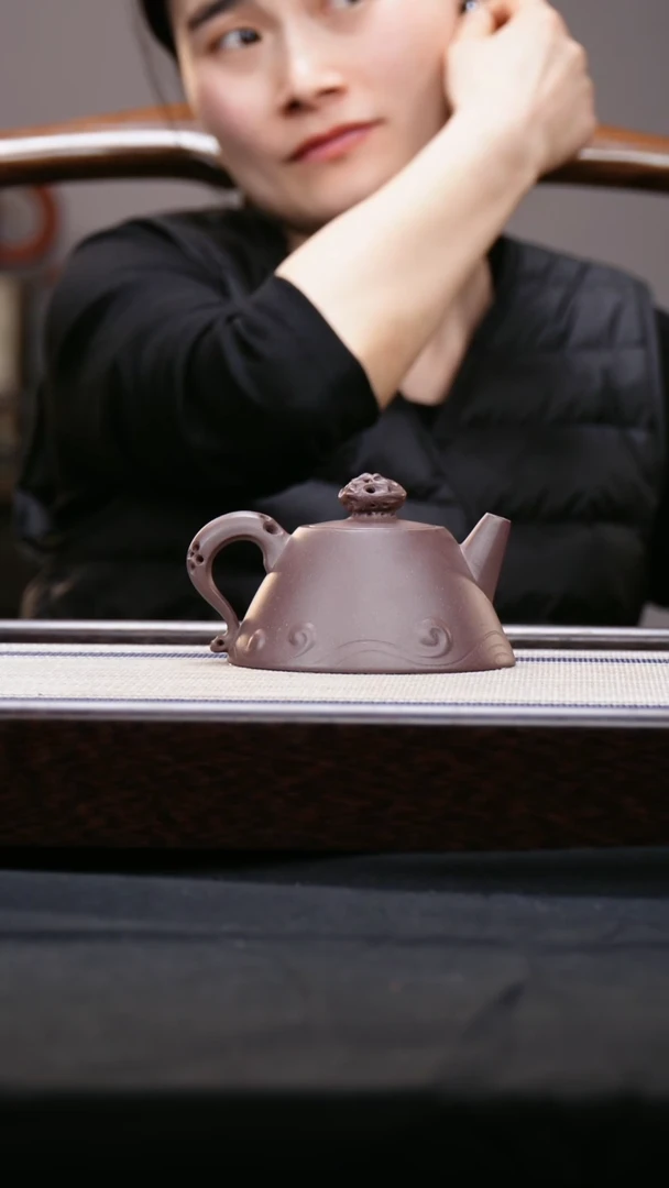 【闪购商品】紫砂茶壶惊涛底槽青