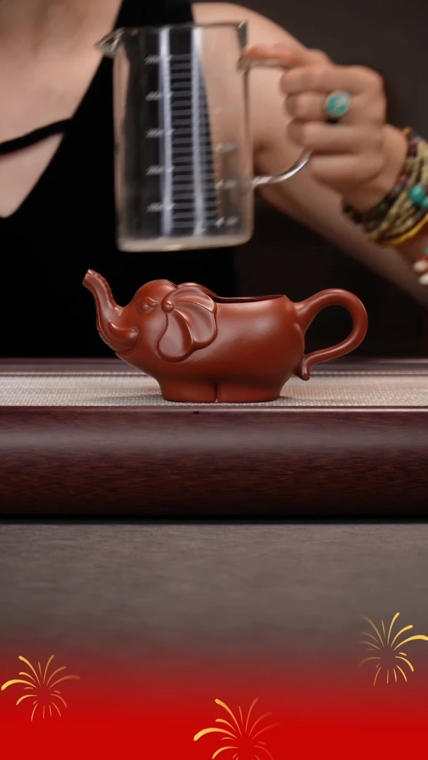 茶壶紫砂大象公道杯