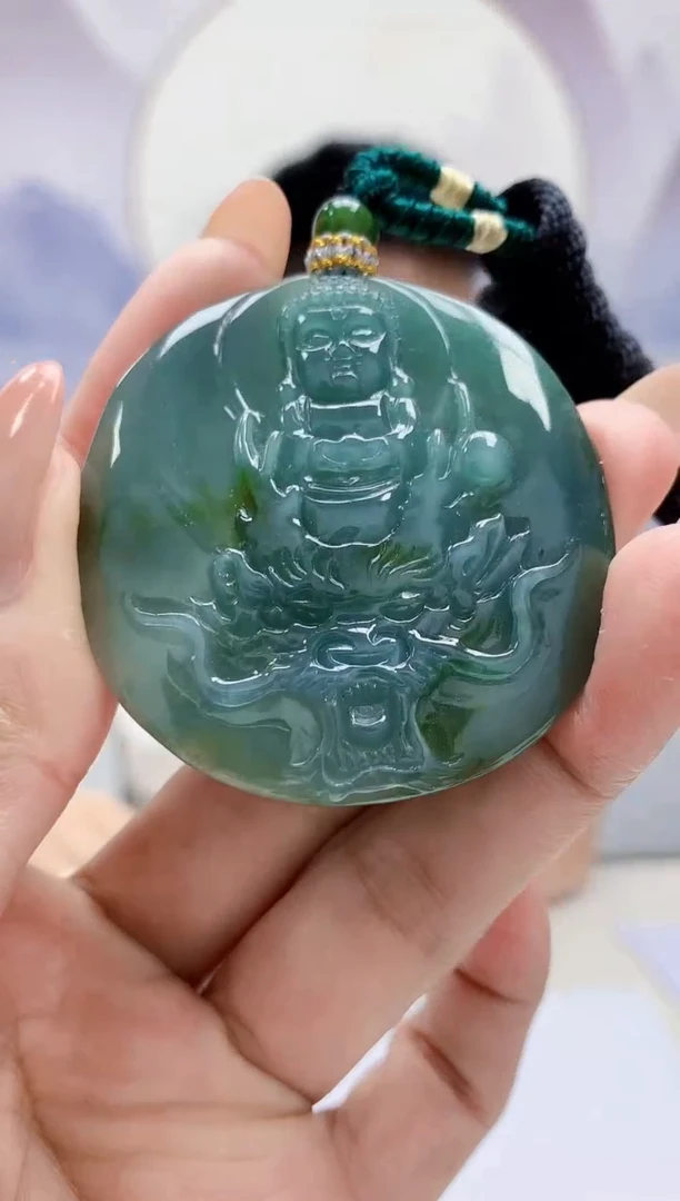 定制翡翠未镶嵌5028MM-毛货挂件66