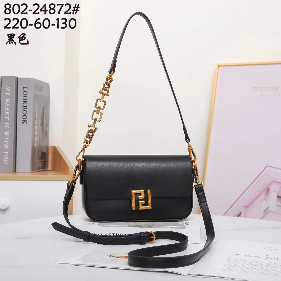 【TT Studio】GQ-24872-黑色RAIN.CUN时尚简约腋下斜跨轻奢女包