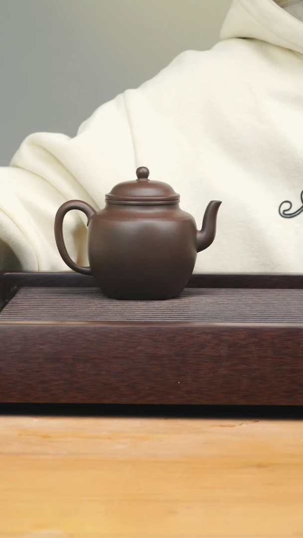 【闪购商品】紫砂茶壶折肩宫灯紫泥