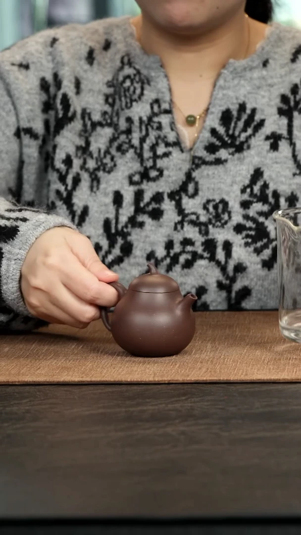 茶壶紫砂茄瓜天青泥100cc
