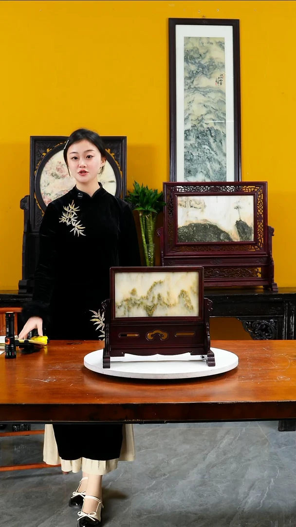 石材天然大理石画摆件