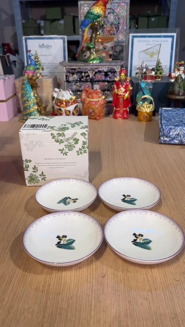 【闪购商品】杯49油画小料碟套四