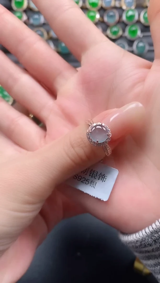 银S925镶嵌戒指翡翠11111