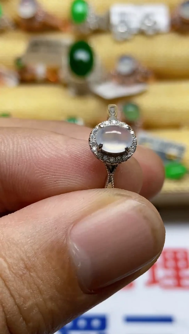 【闪购商品】翡翠戒指银S925镶嵌0000