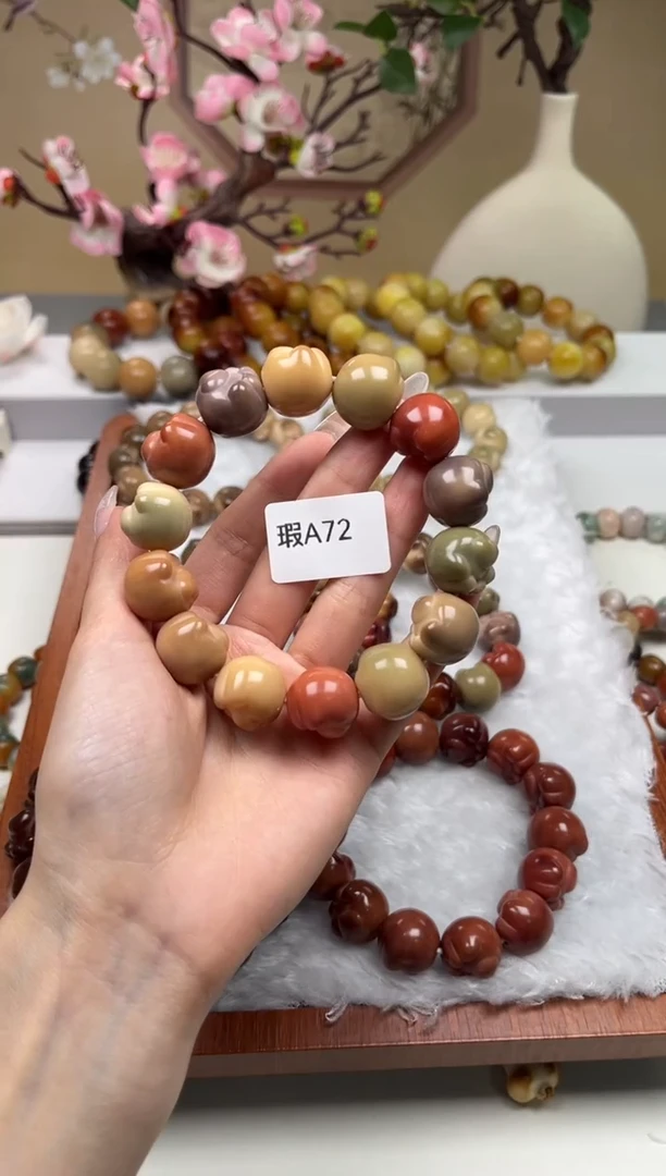 【闪购商品】菩提根/象牙果手串瑕A72爱心猫爪17+mm一串