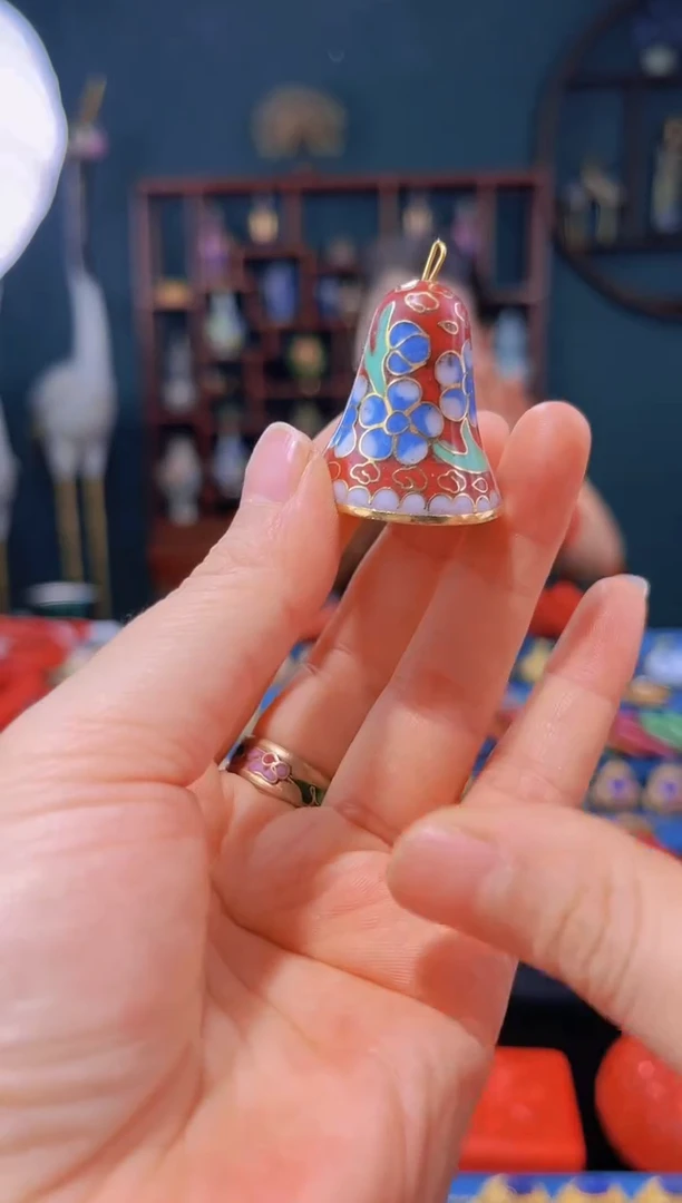 【闪购商品】非遗绝技 景泰蓝铃铛 砖红