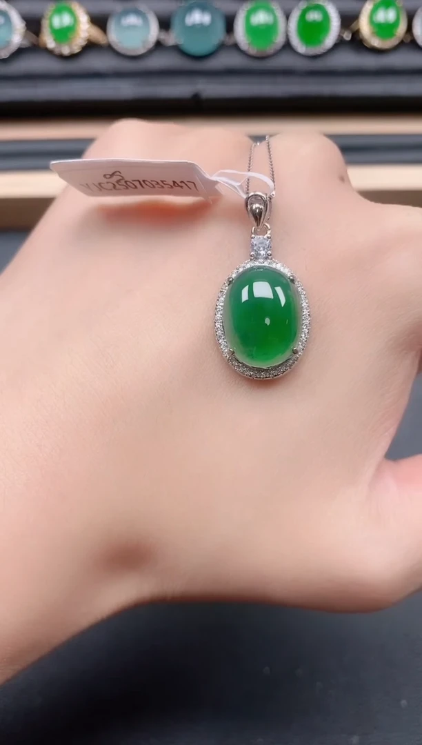 翡翠戒指银S925镶嵌111111111