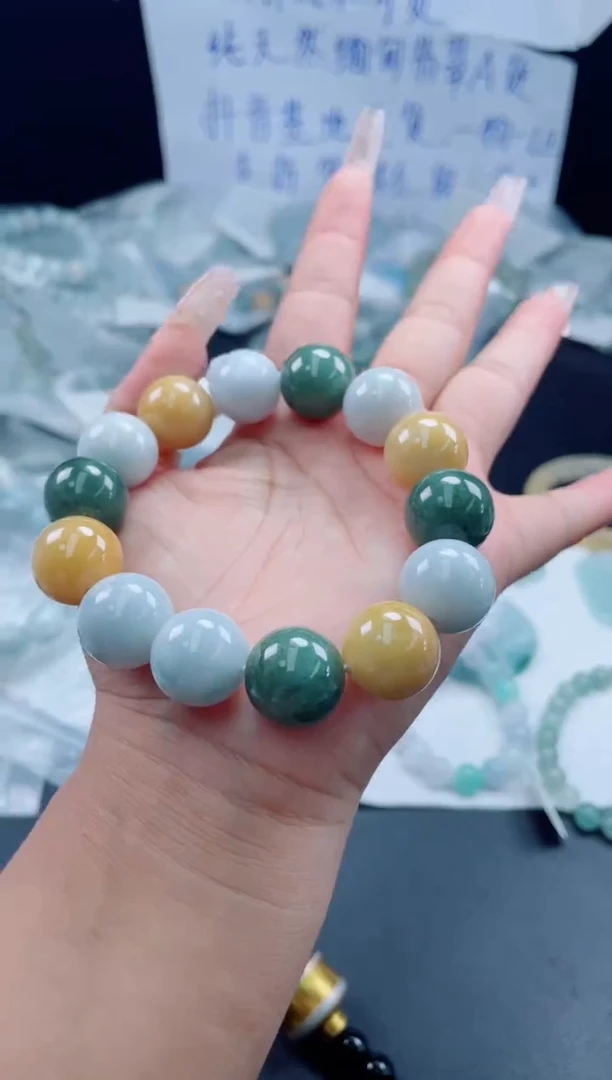 未镶嵌定制翡翠珠串