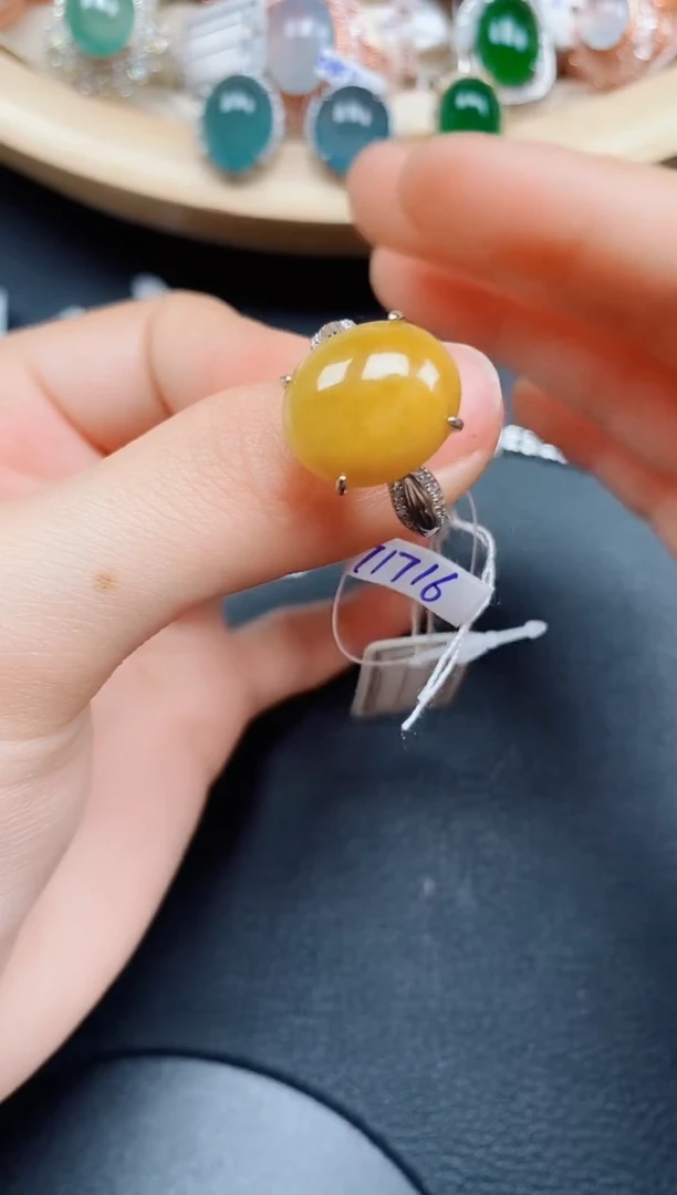 【闪购商品】翡翠戒指银S925镶嵌翡翠