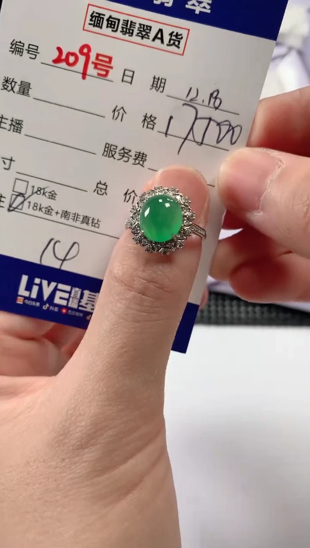 颈饰18K金镶嵌翡翠1