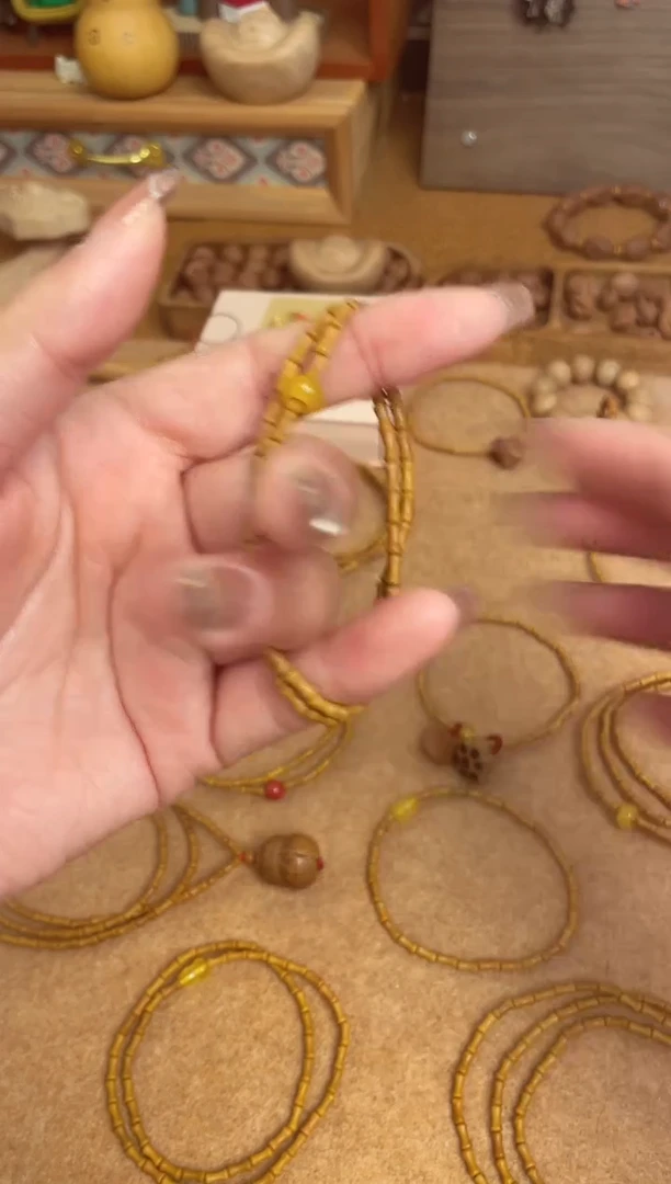 双圈跑环竹节手串