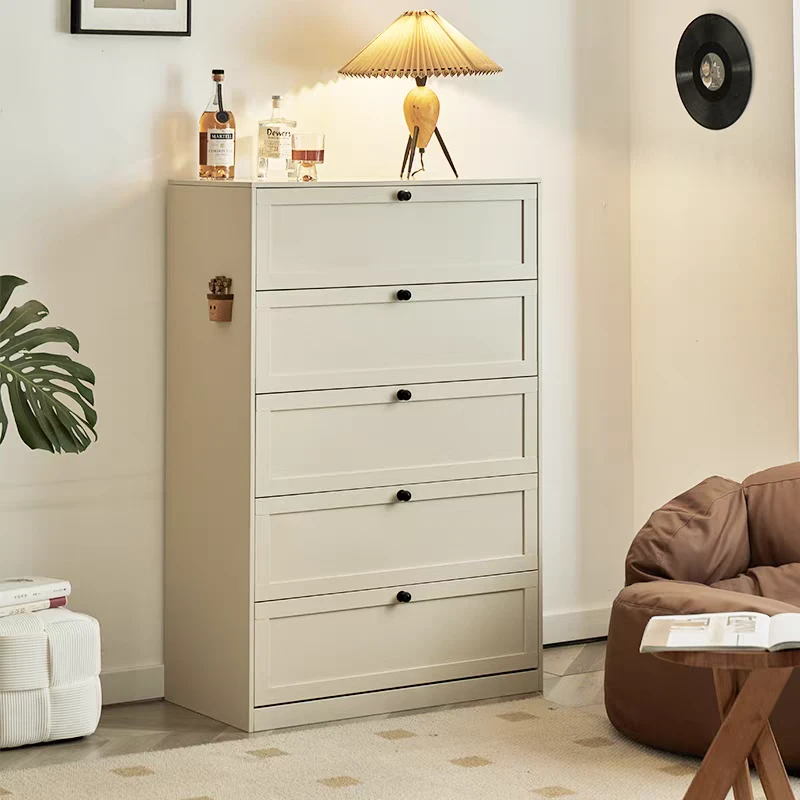 简约斗柜法式奶油风储物柜多功能厨艺地图可拆装