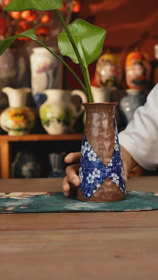 瓶景德镇设计师釉下手绘陶瓷花瓶