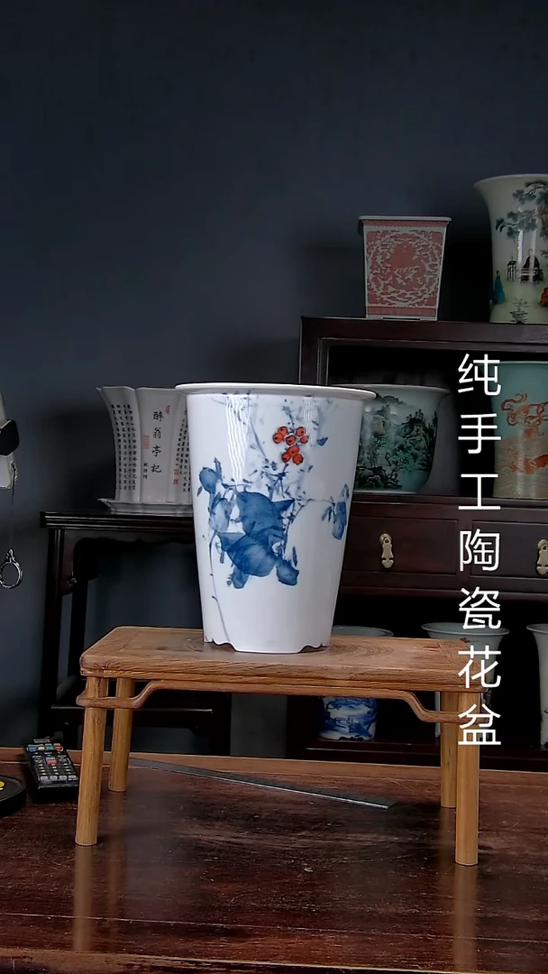 景德镇手工陶瓷花盆