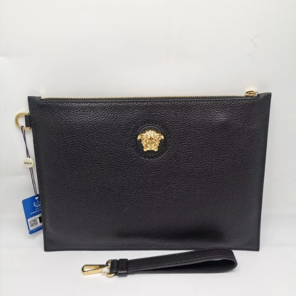 99新 VERSACE/范思哲 99新 17220 范思哲 黑色 全皮 手拿包男士