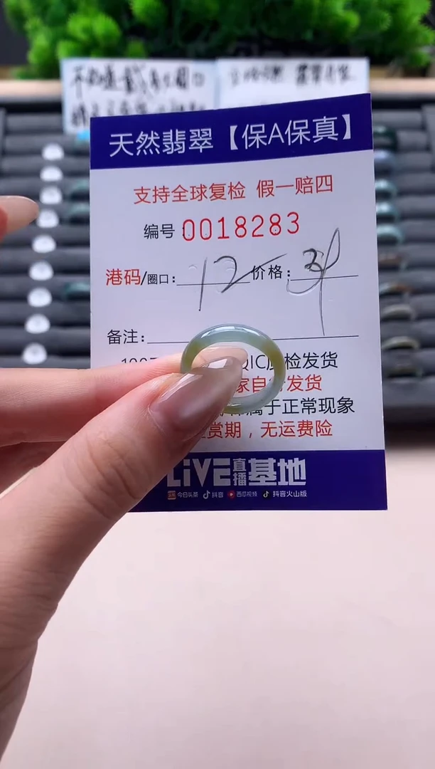 未镶嵌戒指翡翠天然  18283