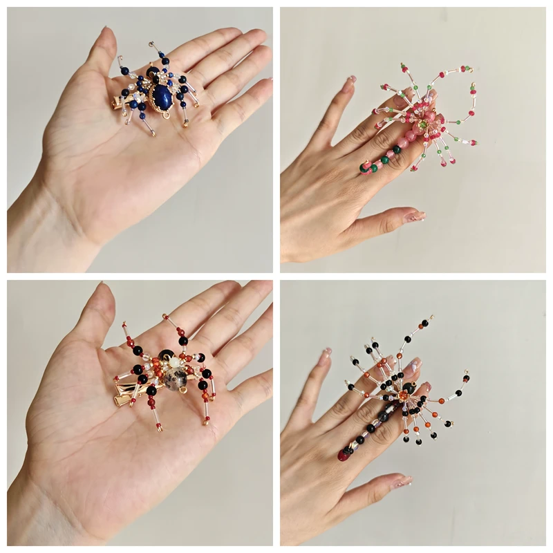 风雪初晴喜蛛发夹异域天蝎发夹手工气质轻奢百搭复古古风简约