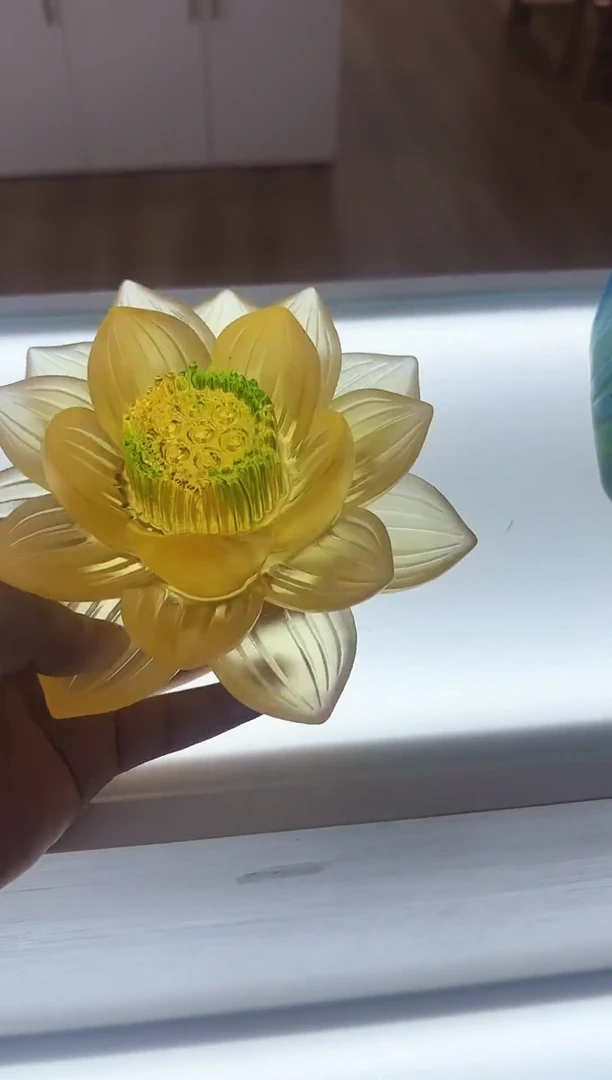 手工艺品琉璃五*草古法琉璃大莲花